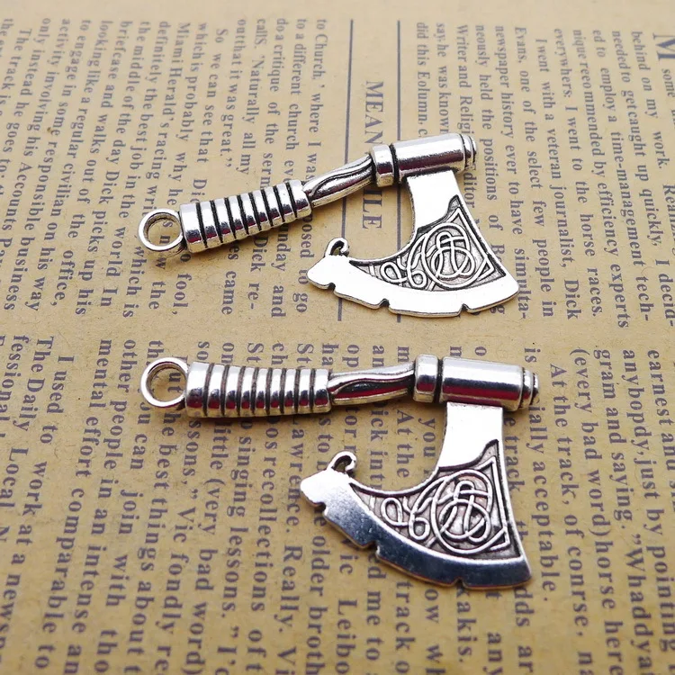 4pcs/Lot 25x43mm Antique Silver Color Big Axe Charms Pendant For Jewelry Making DIY Jewelry Findings