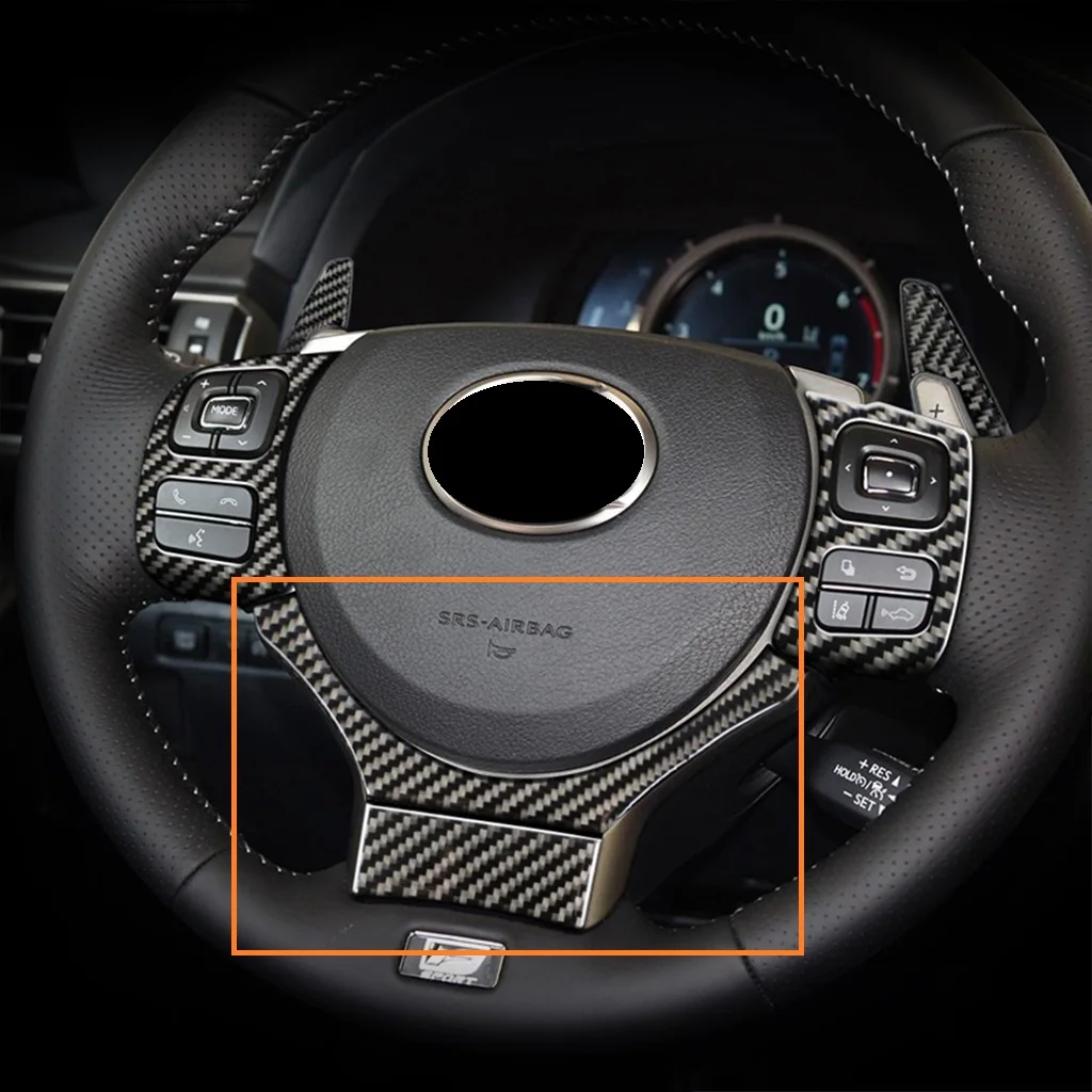 Carbon fiber Steering wheel U type cover trim Car Interior Accessories For Lexus NX200T 200 300h 2014-2019 view 4