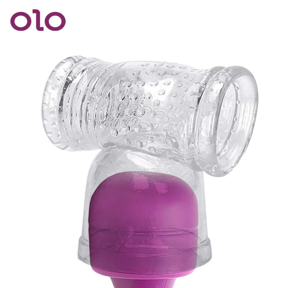 OLO Big AV Wand Headgear Vibrators Caps Magic Wand Head Accessories Penis Massager For Male Sex Toys Nozzles Of Vibrators