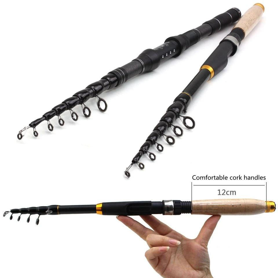 

1.8m2.1m2.4m2.7m3.0m Multifunction Spinning Rod carbon fishing fish pole telescopic Travel fishing rod ultrashort Fishing Tackle