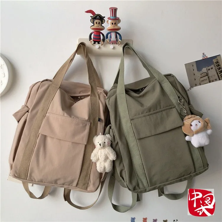 ins Japanese Harajuku girl backpack, Mori literature and art small fresh schoolbag female simple and versatile backpack