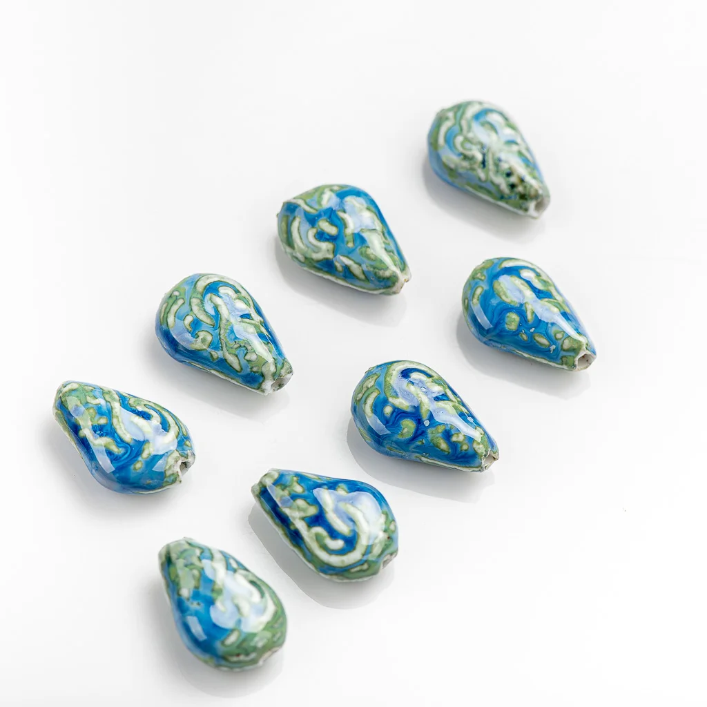 28#5pcs Specail Shape Retro Style Ceramic Beads Pendant Porcelain Jewelry Part for Necklace Bracelet #XN0782