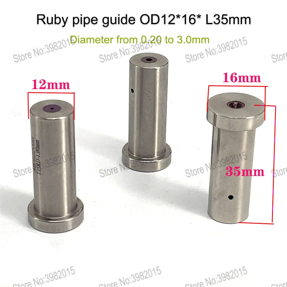 EDM Ceramic Ruby Guide OD12*35*16mm Electrode Drill Hole Pipe Guide for WEDM Drilling Machine