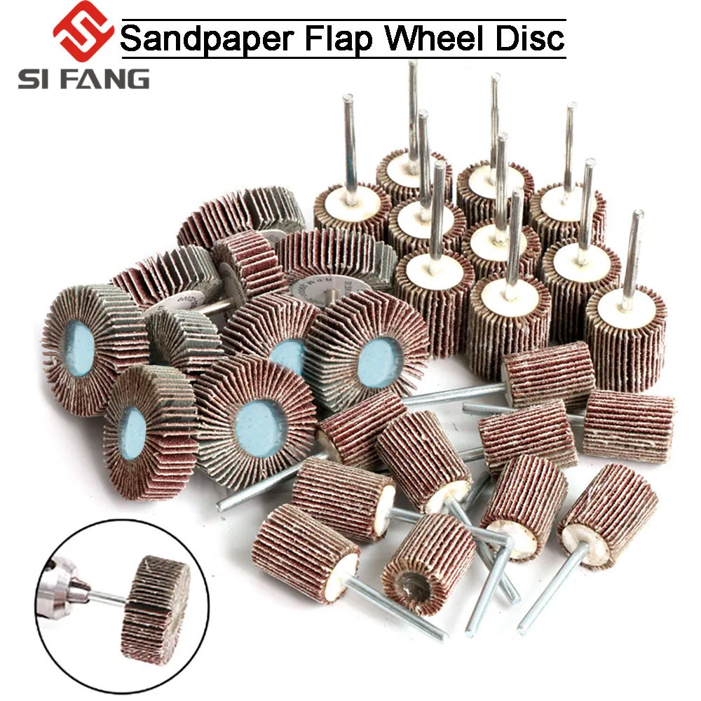 1Pcs Sandpaper Grinding Flap Wheel Discs 16mm-80mm Sanding Disc Set Shutter Polishing Wheel For Rotary Power Dremel Tool