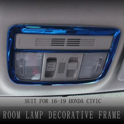 Front Reading Lights Covers for Honda Civic 2016-2019 10th Gen Room Lamp Decorative Frame Trim Stickers Car Interior Accessories