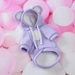 New Ins Pet Dog Clothes Autumn and Winter Clothes Into Cat Clothes Two Feet Small Pet Clothes To Keep Warm Cute Bear Ears