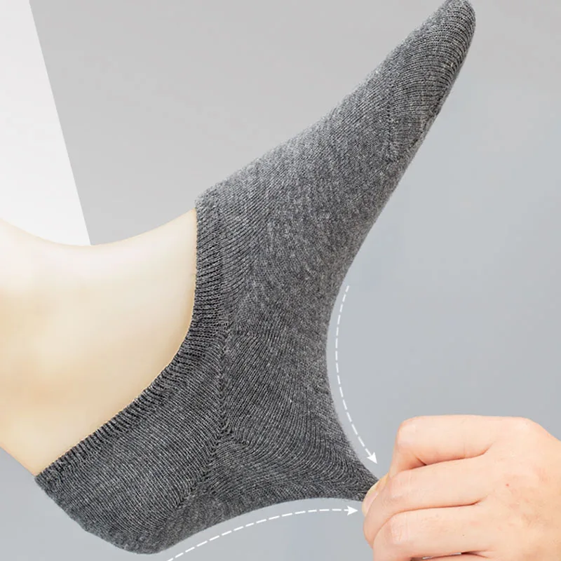 1/5 Pairs Men Cotton Socks Summer Breathable Invisible Boat Socks Nonslip Loafer Ankle Low Cut Short Sock Male Sox for Shoes