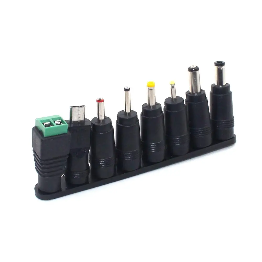 8pcs/lot DC Power Jack 5.5 x 2.1mm Female To 5.5*1.7mm 4.8 2.5 2.1 0.7 3.5 4.0*1.35mm micro usb termimal Male Plug view 5