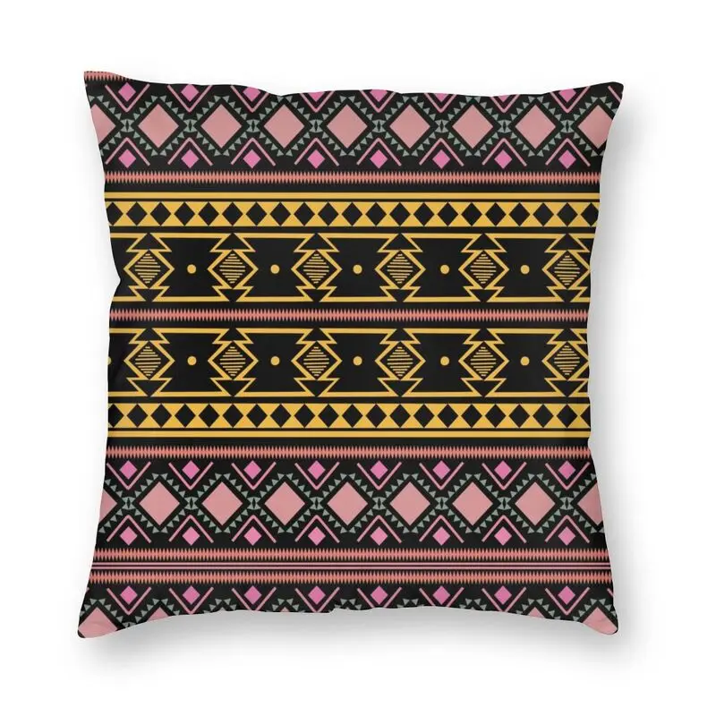 Geometric Amazigh Kabyle Tattoo Pattern Cushion Cover 45x45cm Home Decor Geometry Morocco Berber Throw Pillow for Living Room