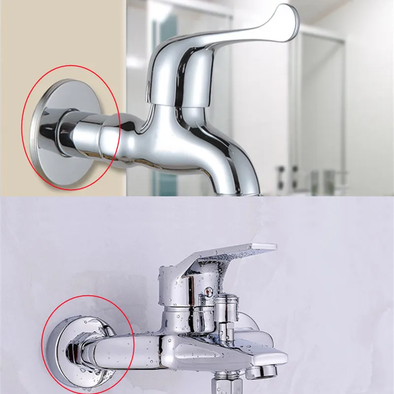 Connecteur de Tuyau d\'Eau en Acier Inoxydable, Couvercle Décoratif, Panneau de Valve Rehaussée, Accessoires de Douche et de Cuisine, 2 Pièces, 1/2