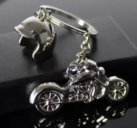 New Hot Helmet Motorcycle Keychains Metal Mini Motorcycle Keyrings for Promotion Gifts