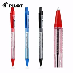 3pcs PILOT Push-type Ballpoint Pen BPK-P Classic Style 0.7mm Transparent Rod for Office Students To Write Smoothly