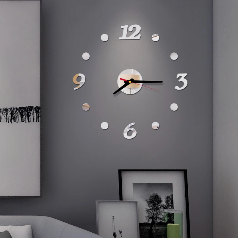 Wall Clock Creative Digital Wall Clock Sticker Watch Modern Design Clock DIY Clocks On Wall Kitchen Clock Living Room Home Decor