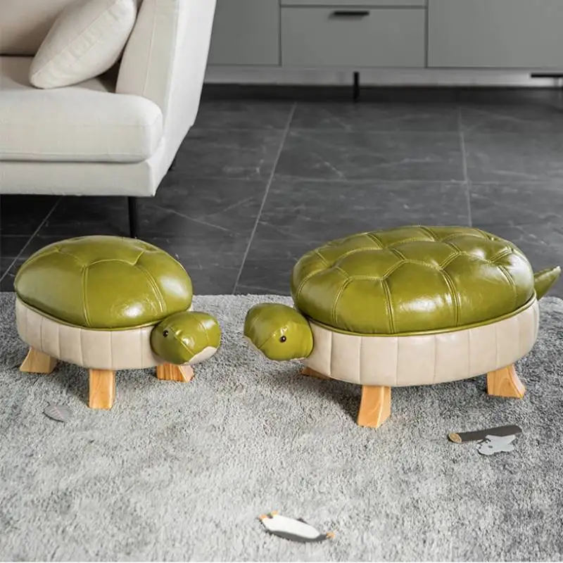 Детская мебель Web Celebrity Low Stool Children Contracted Leather Art Small Stools Home Creative Lovely Sofa Turtle Furniture