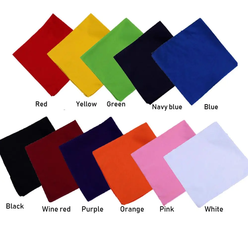 1PC Unisex 100% Polyester Pure Color Magic Bandana Riding Collar Square Headband Headwear Outdoor Motorcycle Camping Headscarf