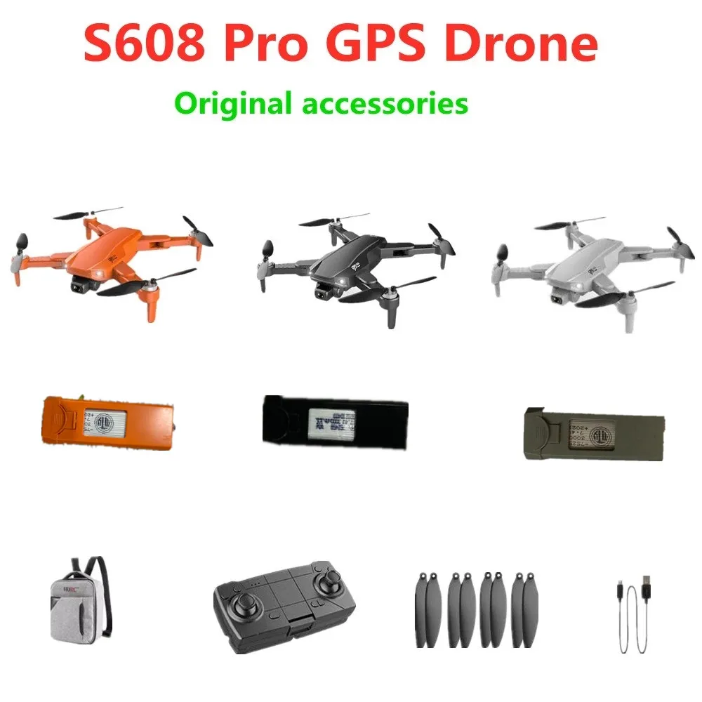 

S608PRO GPS Drone 4K Original Accessories 7.4V 3000mAh Battery Propeller Blade Accessories For S608 PRO Dron Spare Parts