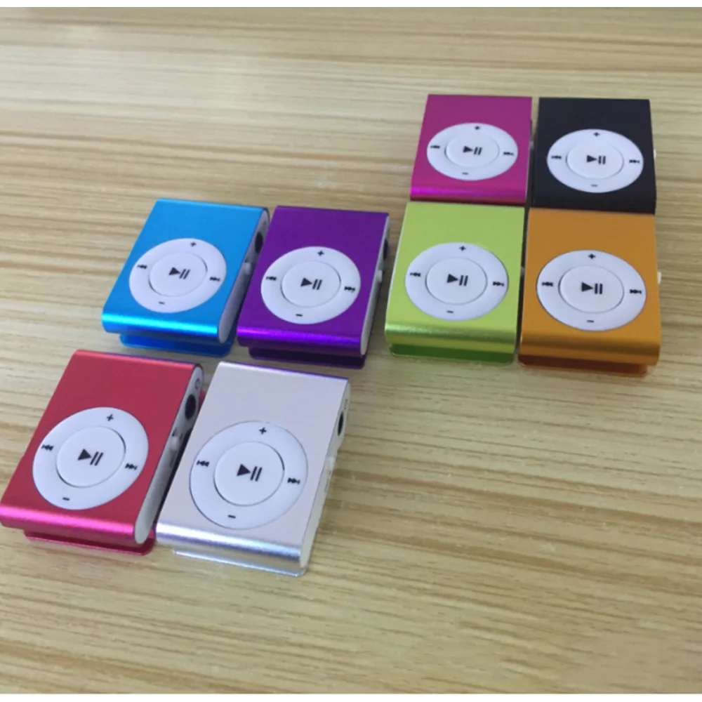 8-color metal clip card mp3 walkman music player, compact and exquisite, long standby, metal material, easy to carry.