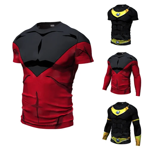 Imagen 2 del producto Just Spring-Camiseta de manga larga de Anime para hombre, camiseta con estampado 3D, camiseta informal de moda de Anime, Top ajustado