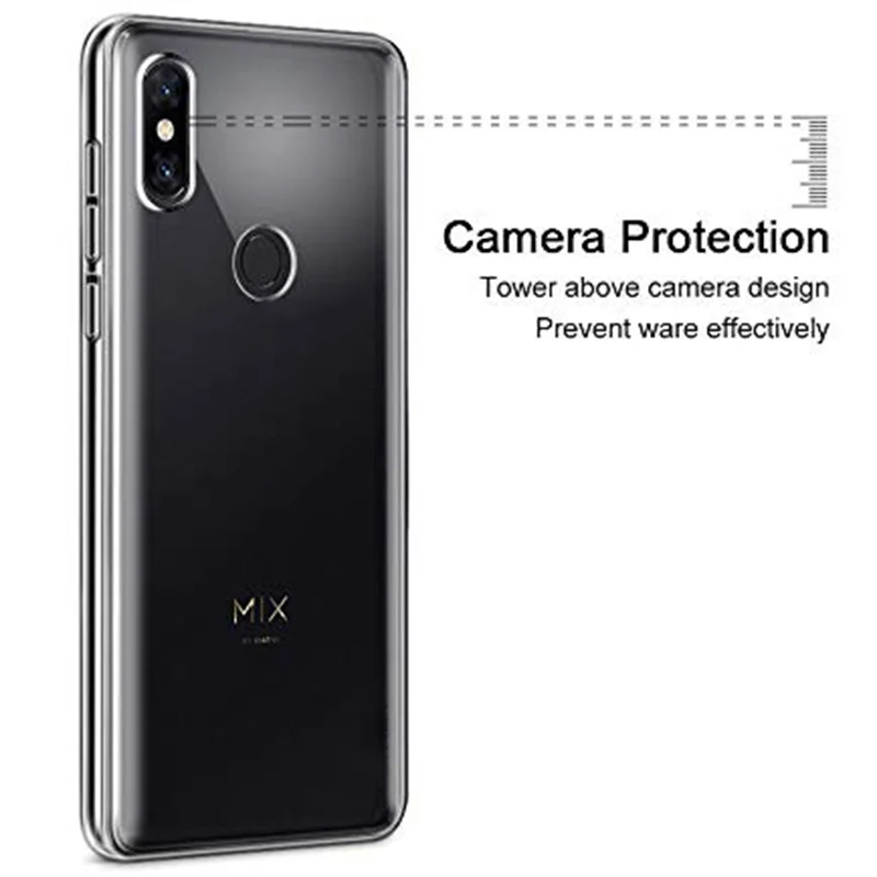 Original Transparent Case for Xiaomi Mi Mix 3 Global Version Soft TPU Silicon Clear Crystal Phone Back Cover Xiomi Mix3 Gel Capa