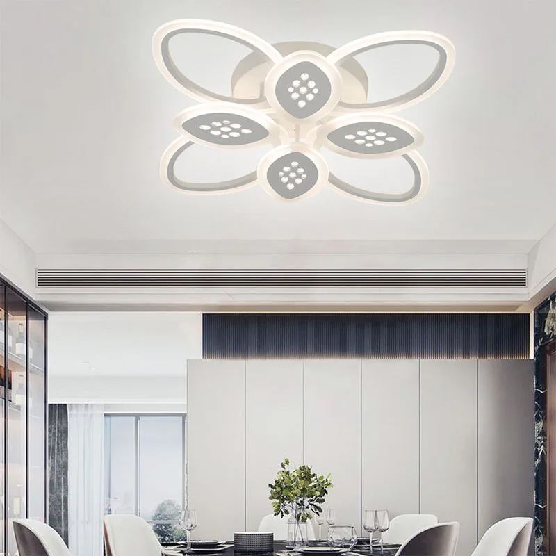 Modern living room LED ceiling lamp bedroom lighting villa dining room chandelier hotel room ceiling lamp remote control dimming