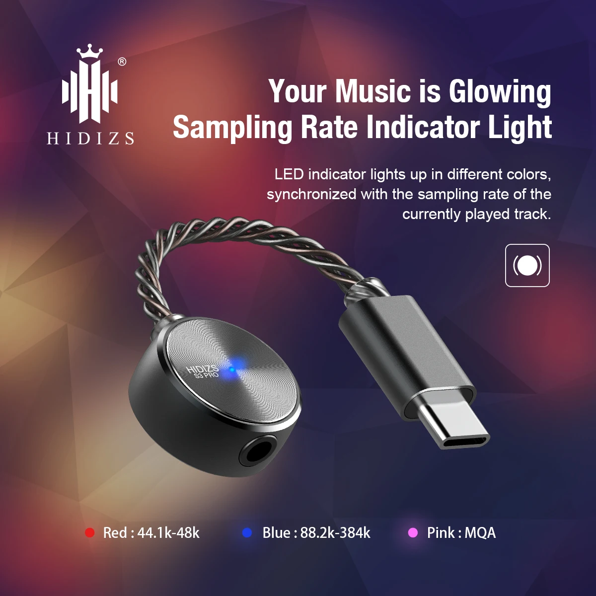 Hidizs S3 PRO ESS9281C PRO Draagbare MQA USB DAC AMP Dongle Type-C naar 3,5 mm Audio Hoofdtelefoonversterker DSD128 voor Android PC iPhone