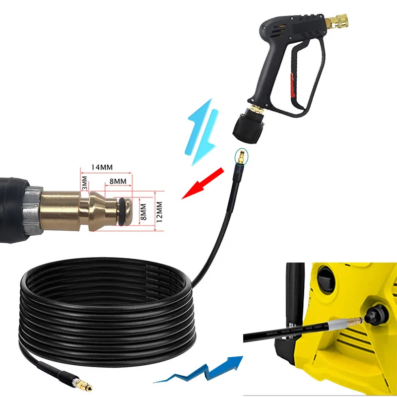 For Nilfisk Stihl BOSCH High Pressure Washer Outlet Hose Adaptor Connecter Spray Water Gun Car Wash Hose Joint Accessories
