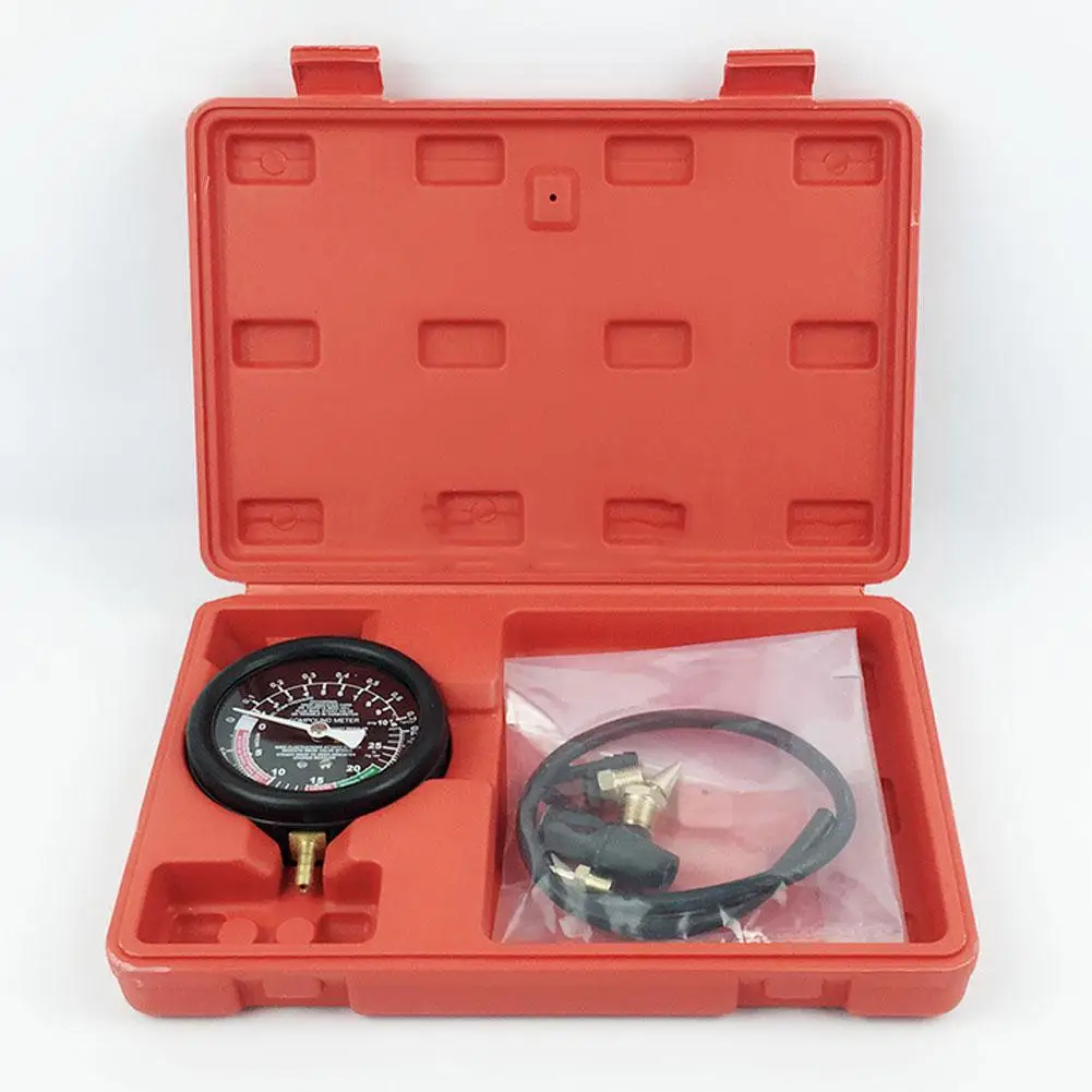 High Precision Car Engine Vacuum Pressure Gauge Tester Meter For Fuel System Vacuum System Sealing Leak Checker Tool Test Kit