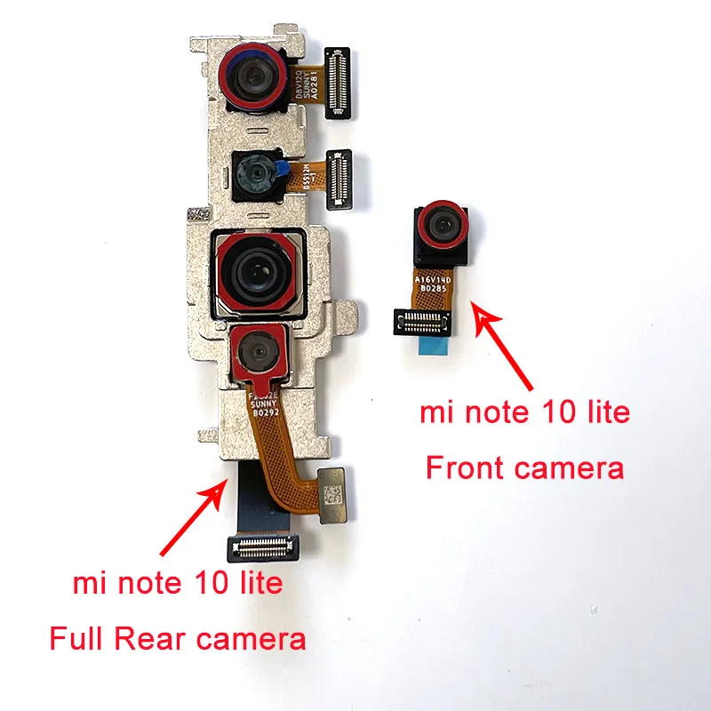 Original For Xiaomi Mi note 10 Lite Rear Camera Back Camera For Mi note 10 Pro note10 Big Camera+Wide Angle+Macro+Depth filed