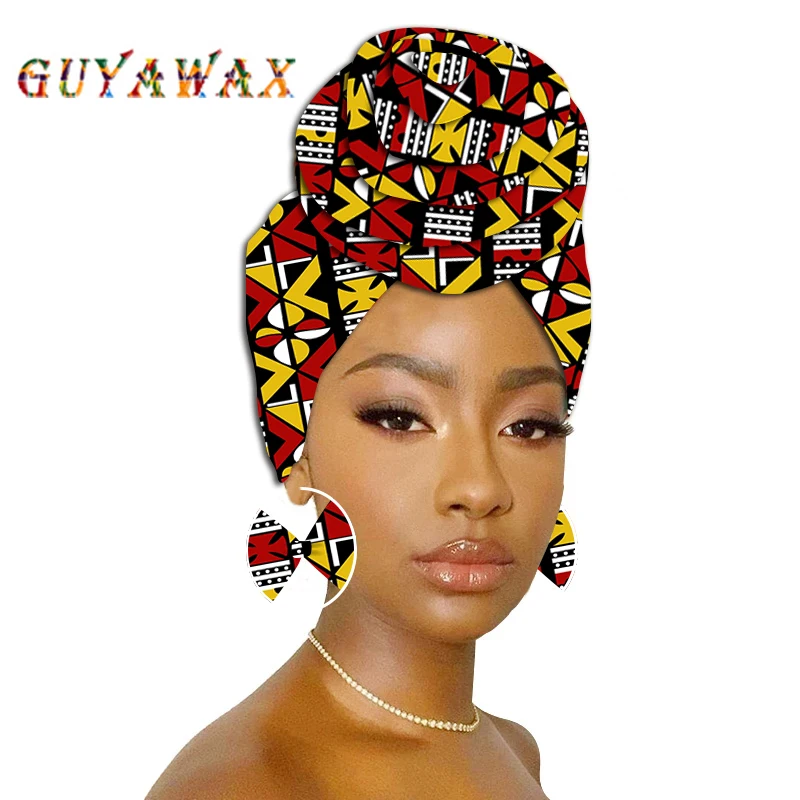 Ethnic African Ankara Big Flower headscarf bonnet women turban hat turbante femme musulman india hat islamic head wrap turban