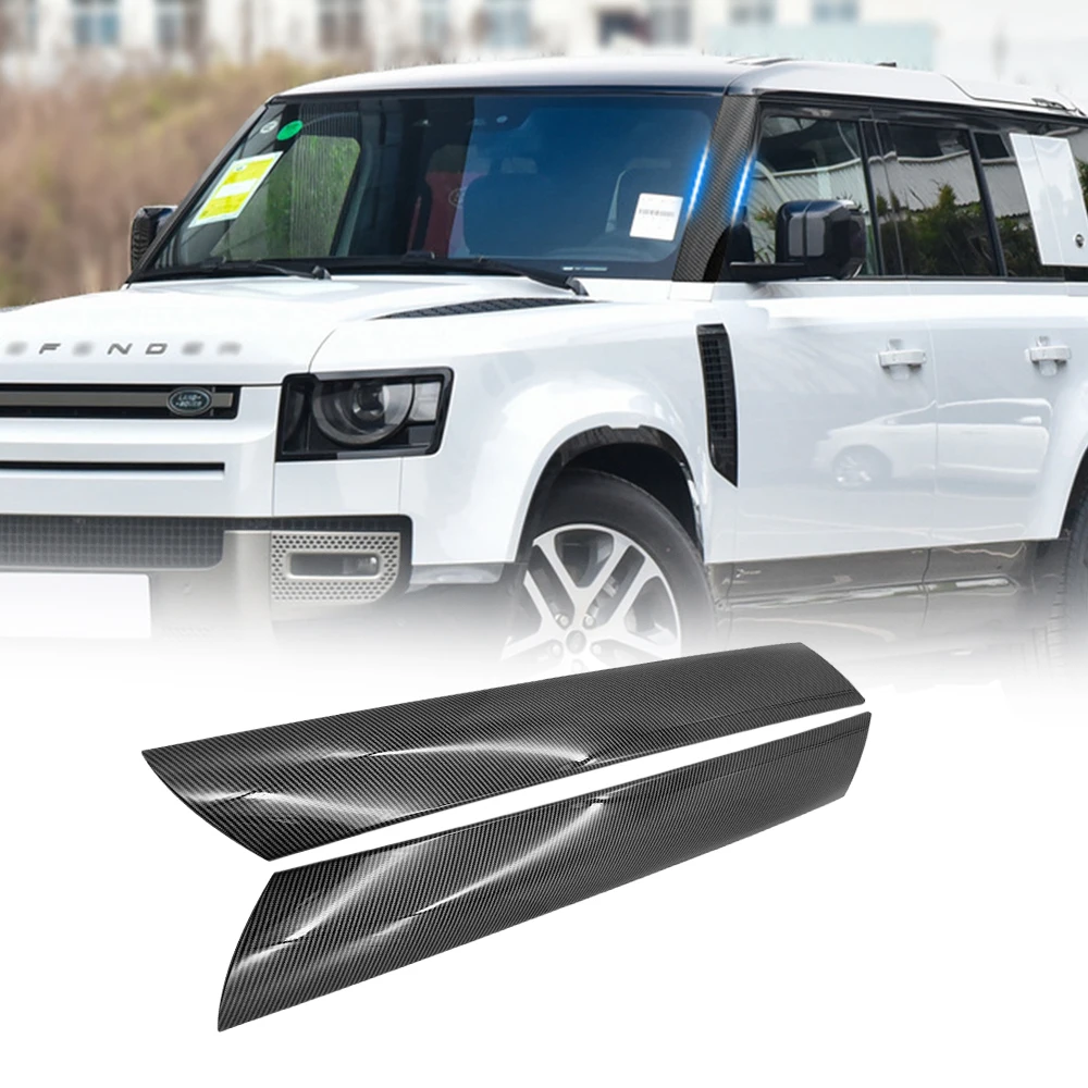 

Car Exterior Front Windshield A-Pillar Molding Strip Cover Trim For Land Rover Defender 90 110 2020-2022 Auto Accessories