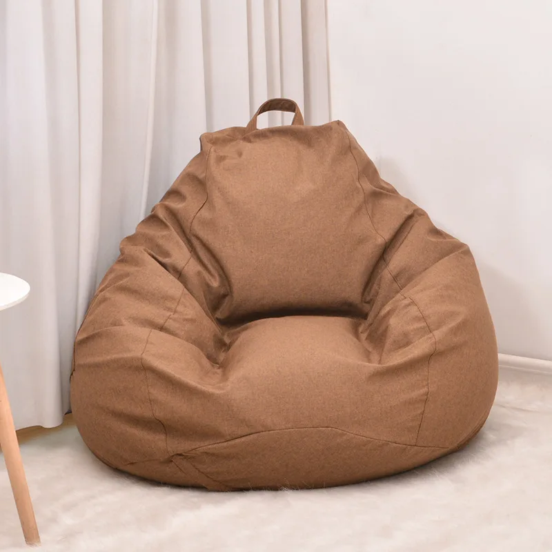 Sale 90x110 Cotton Lazy Sofa Cloth Bean Bag Sofa Cover Without Filler Lounger Seat Bean Bag Tatami Chairs Covers Dropshipping