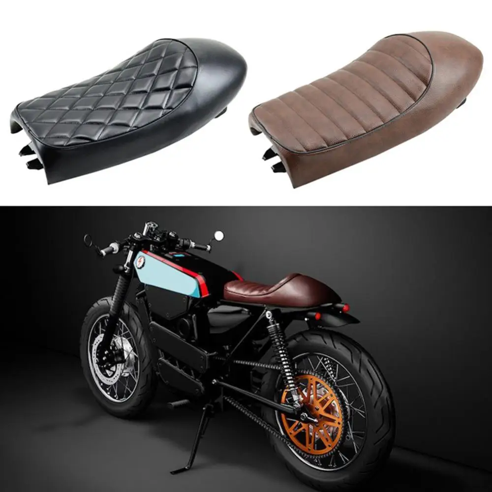 Motorcycle Motorbike Hump Flat Cafe Racer Saddle Seat Cushion Pad for H-onda