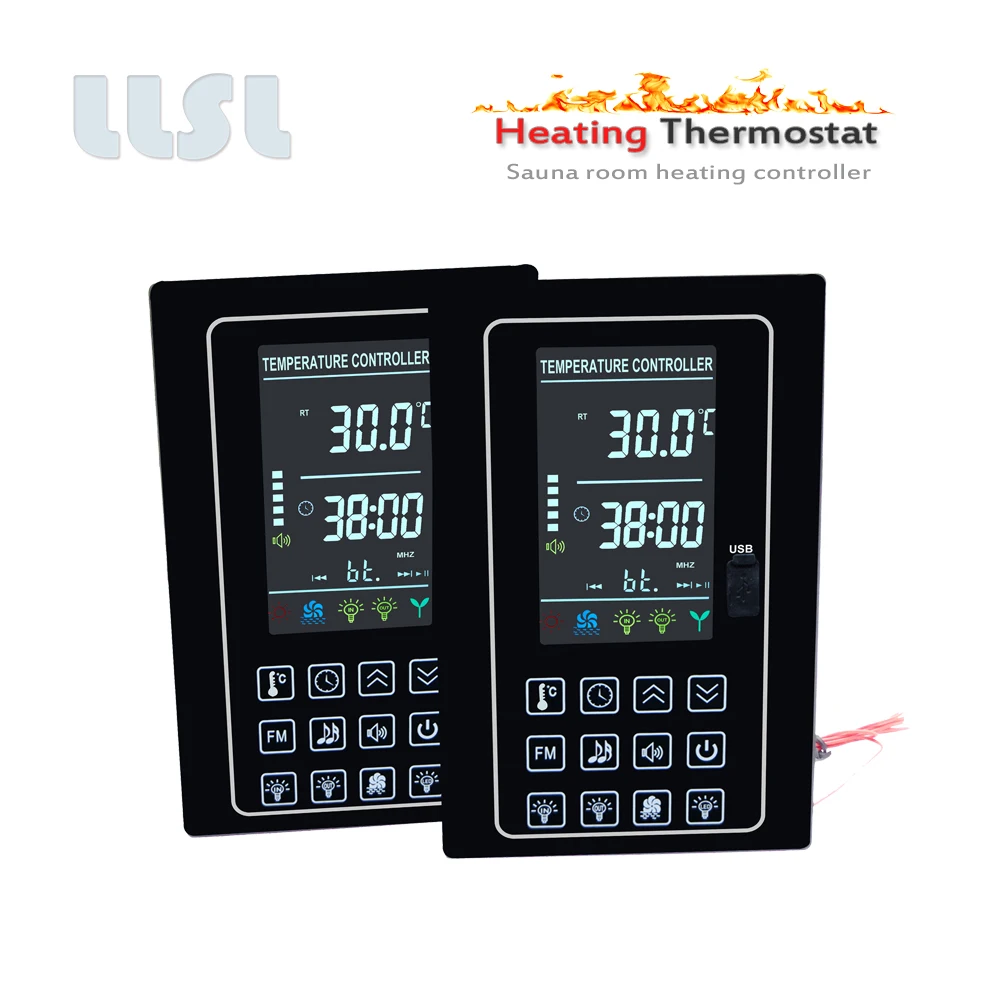 Kleur Scherm Multifunctionele Sauna Stoombad Verwarming Controller Kan Worden Aangesloten Met Externe Verlichting, Ventilator, Etc.