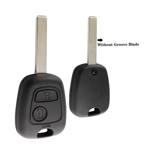 Корпус Ключа YIQIXI для Peugeot 206 207 307 107 306 407 106 406, корпус ключа дистанционного управления для автомобиля, чехол для Citroen C1 C2 C3, 2 кнопки