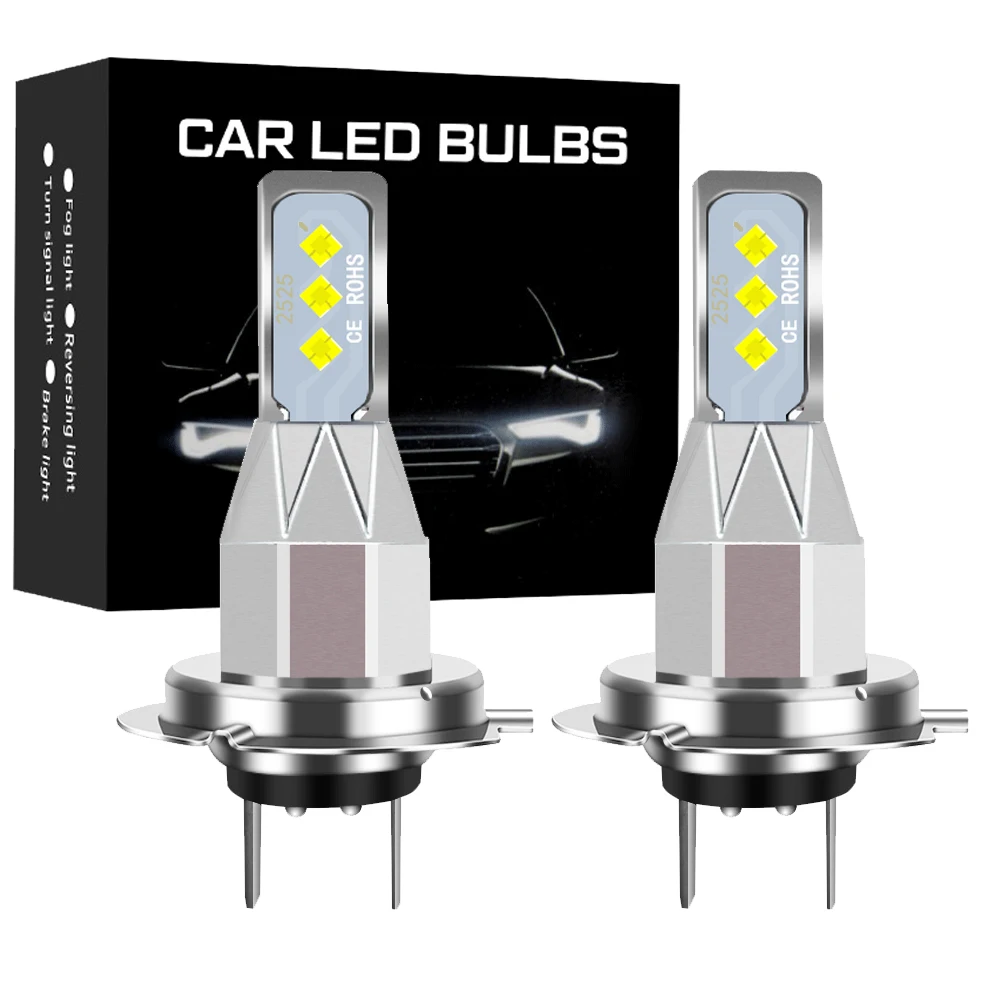 

2Pcs H8 H11 Led HB4 9006 HB3 9005 Fog Lights Bulb CSP White 6000K 2500LM PSX24W H16 JP EU H4 H7 Car Lamp Auto Light 12V