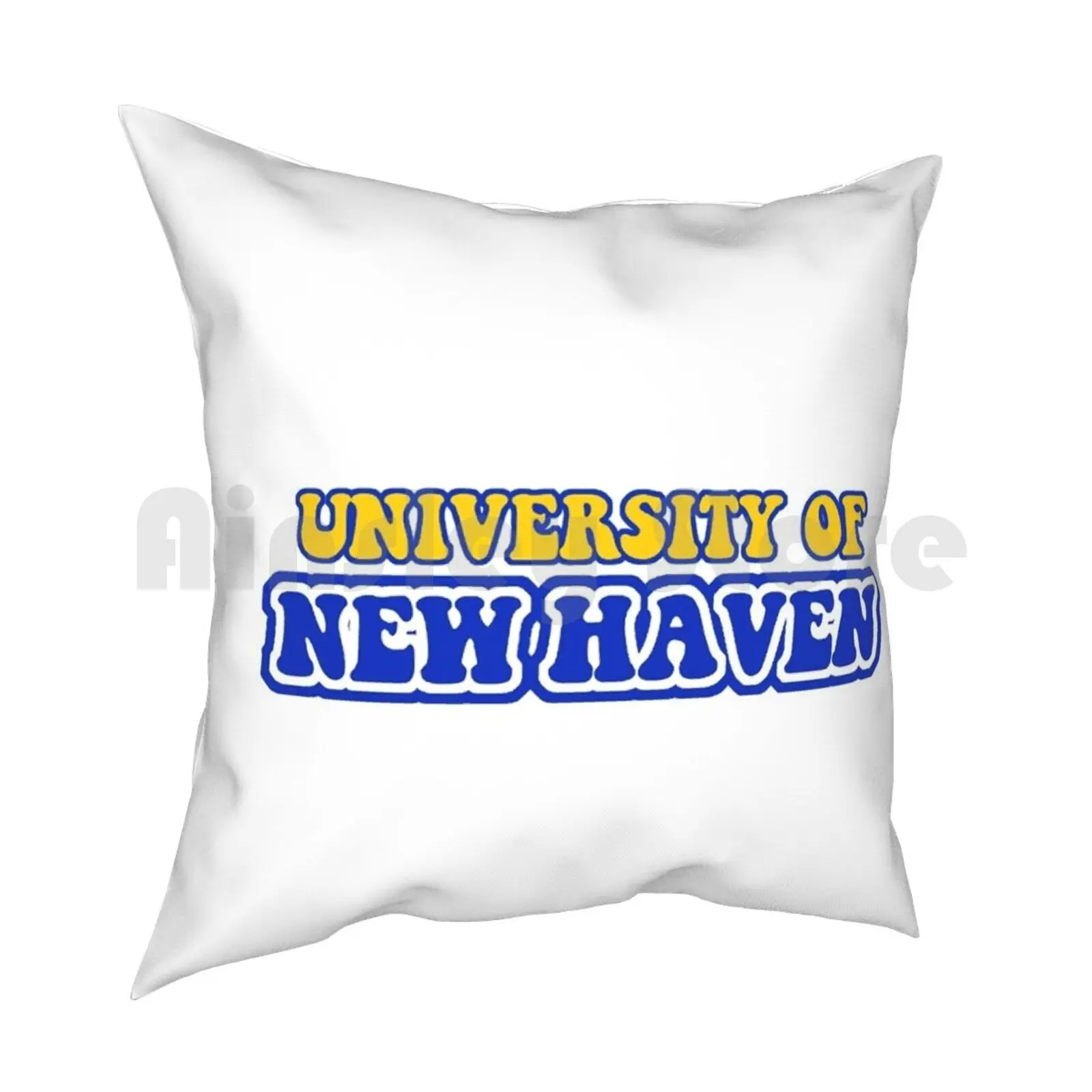 University Of New Haven Pillow Case Printed Home Soft Throw Pillow New Haven University Of New Haven Blue Yellow Groovy