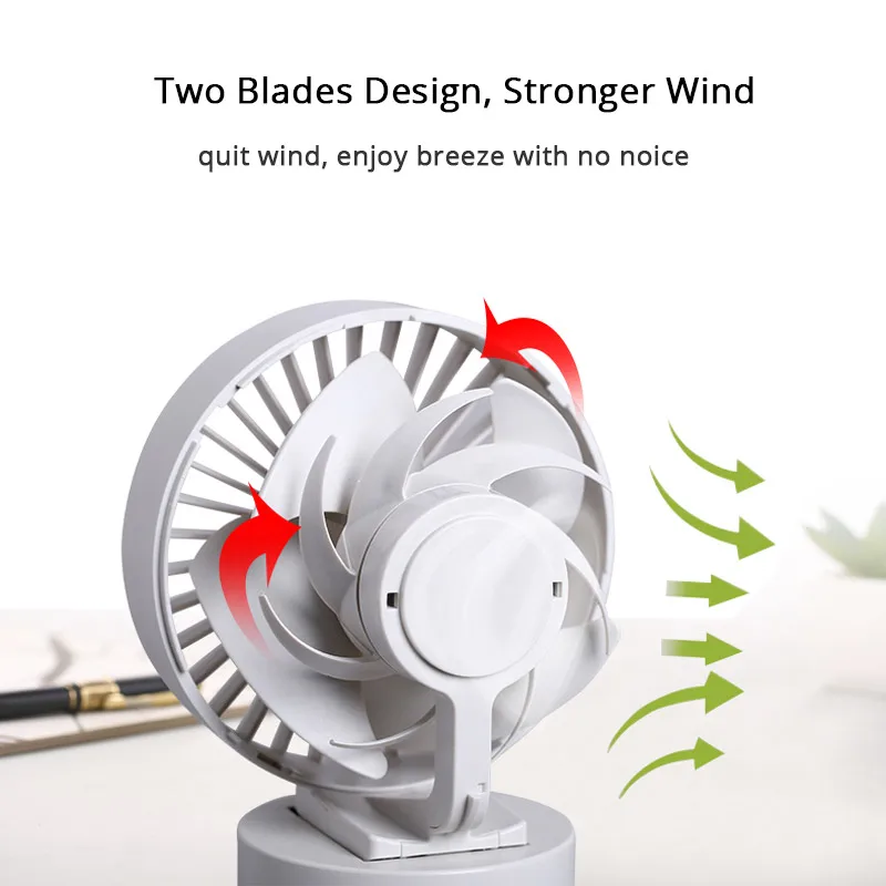 Summer USB Fan Creative Mini USB Fan For Office Home Beach Portable 2 Speed Computer PC Fans With Double Side Fans Blades Blower