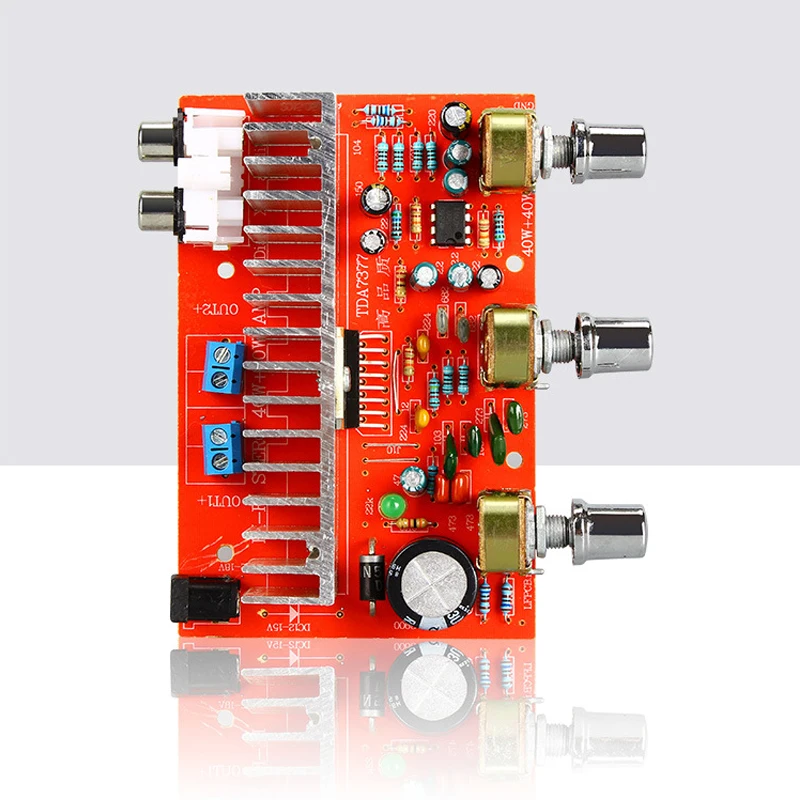 KYYSLB DX-7377 TDA7377 DC12V 40W*2 Car DIY Stereo Amplifier Board Dual Channel Amplifier Board