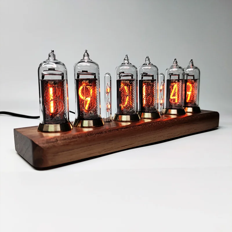 Former Soviet IN 14 glow tube clock electronic tube clock NIXIE CLOCK Dial and plug,  touch button