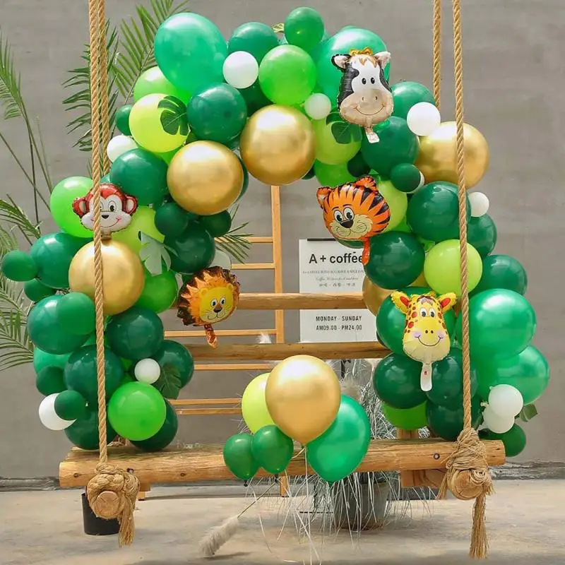 144Pcs/Set DIY Decoration Balloons Balloons Kit Jungle Safari Theme Party Supplies Birthday Party Wedding Baby Shower