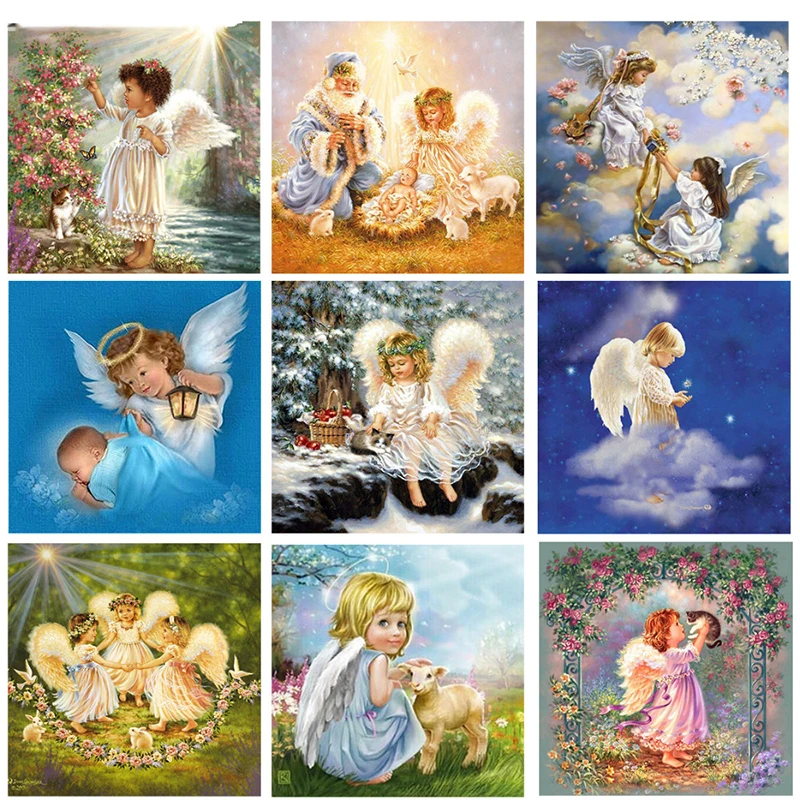 

Diamond Embroidery 3d DIY Diamonds Painting Girl Angel Mosaic Picture Rhinestones Embroidery Diamond Cross Stitch