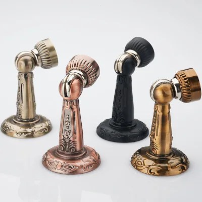 Fashion Bronze Retro Design Zinc Alloy Magnetic Door Stop Stopper Holder Catch Floor Fitting With Screws For Family Home Etc