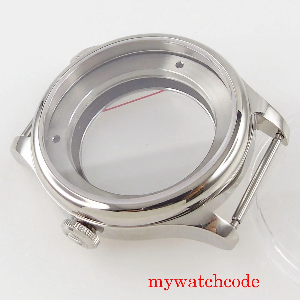 39mm Watch Case Fit MIYOTA 8215 Automatic Movement Sapphire Crystal Glass Back Wristwatch Parts