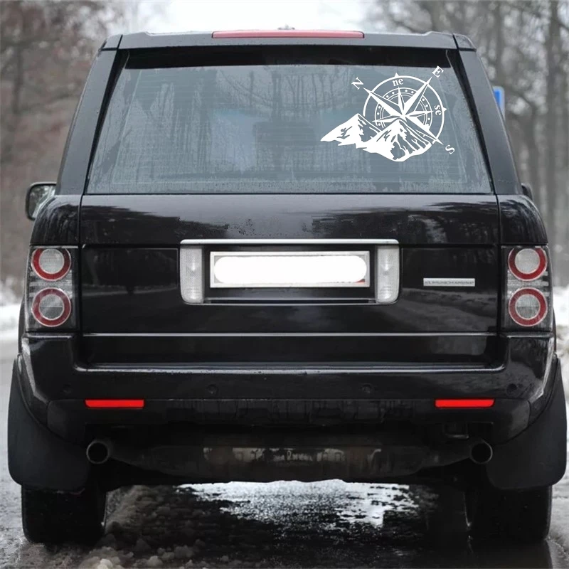 11213# 20/30/40 CM Vinyl Decal Compass Car Sticker Waterproof Auto Decors on Truck Bumper Rear Window