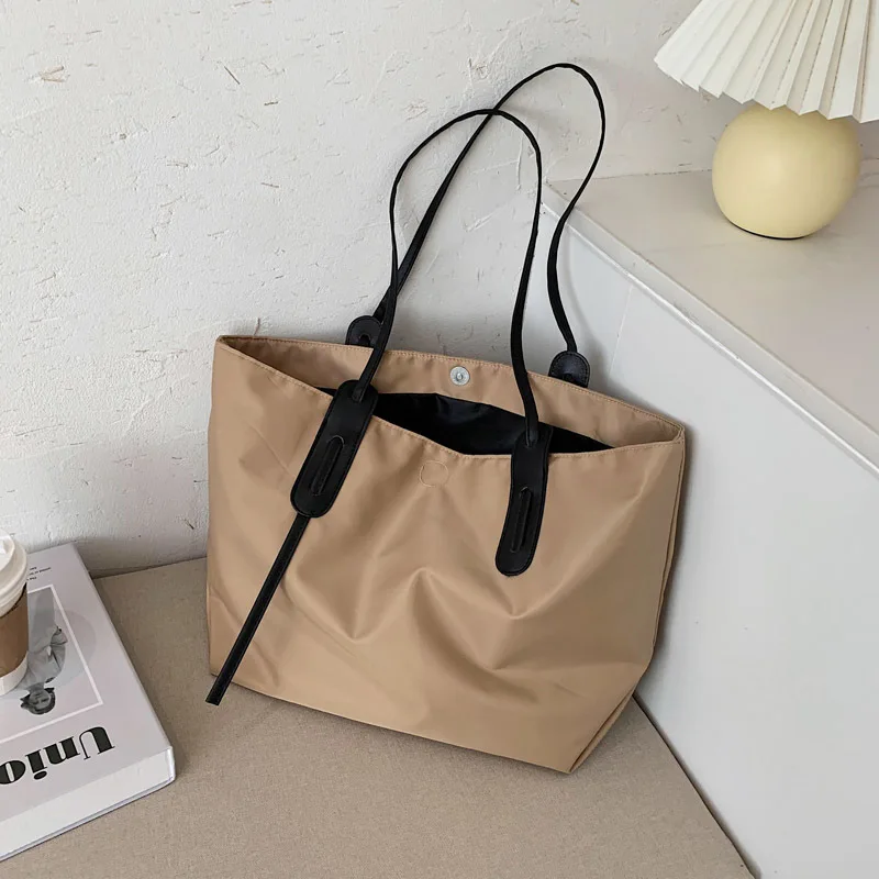 

Shopping Bags Women Fashion Nylon Totes Shoulder Bag Females Waterproof Shopper Simple Large-capacity Eco Reusable Korean New