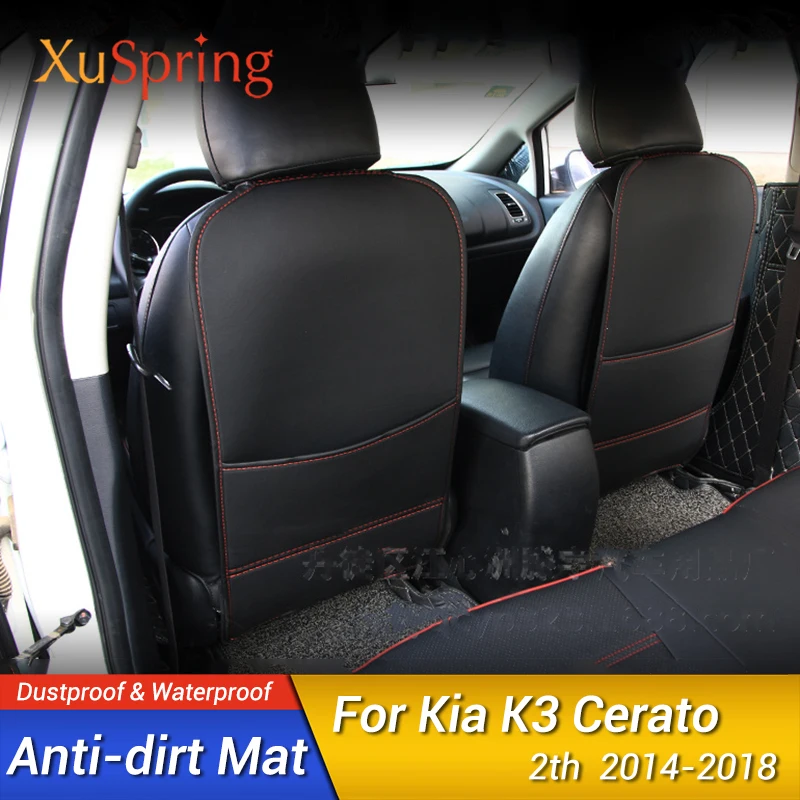 Rear Seat Anti-kick Mat Pad Case Cover Dust-proof For Kia K3 Cerato Classic Vivaro Koup Forte5 2014-2018 2th