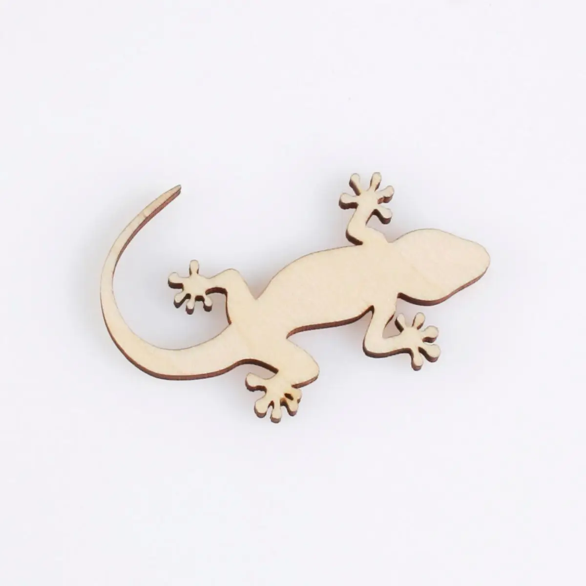 

Gecko shape, mascot laser cut, Christmas decorations, silhouette, blank unpainted, 25 pieces, wooden shape (0960)