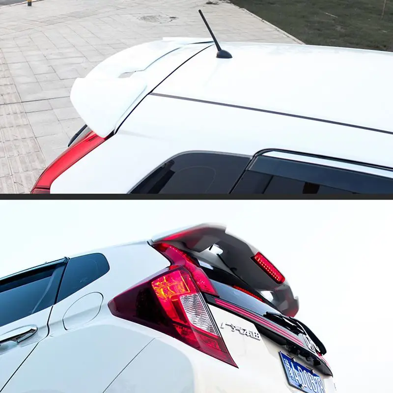 New Brand ABS Plastic Unpainted Primer Color Rear Boot Trunk Wing Spoiler Car Accessories for Honda Fit Jazz 2014 2015 2016 2017