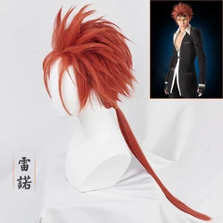 Final Fantasy VII 리노 가발 50cm 오렌지 하프 롱 스타일 코스프레 의상 가발 고온 게임 가발 + 가발 모자