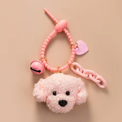 Kawaii oyuncak köpek peluş hayvan severler DIY anahtarlık yüksek kalite kolye çiftler eşleşen anahtarlık Charms araba anahtarlık toptan